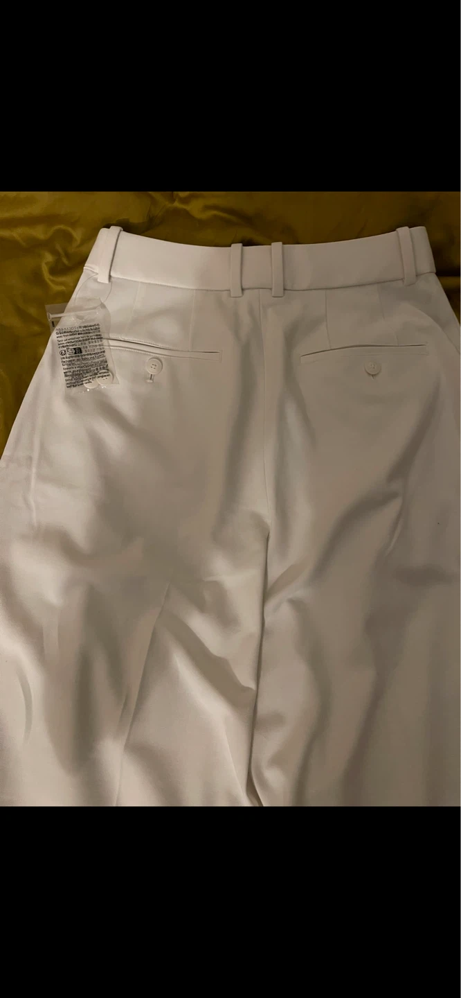 Uniqlo Pleated Crisp White Pants - photo 4