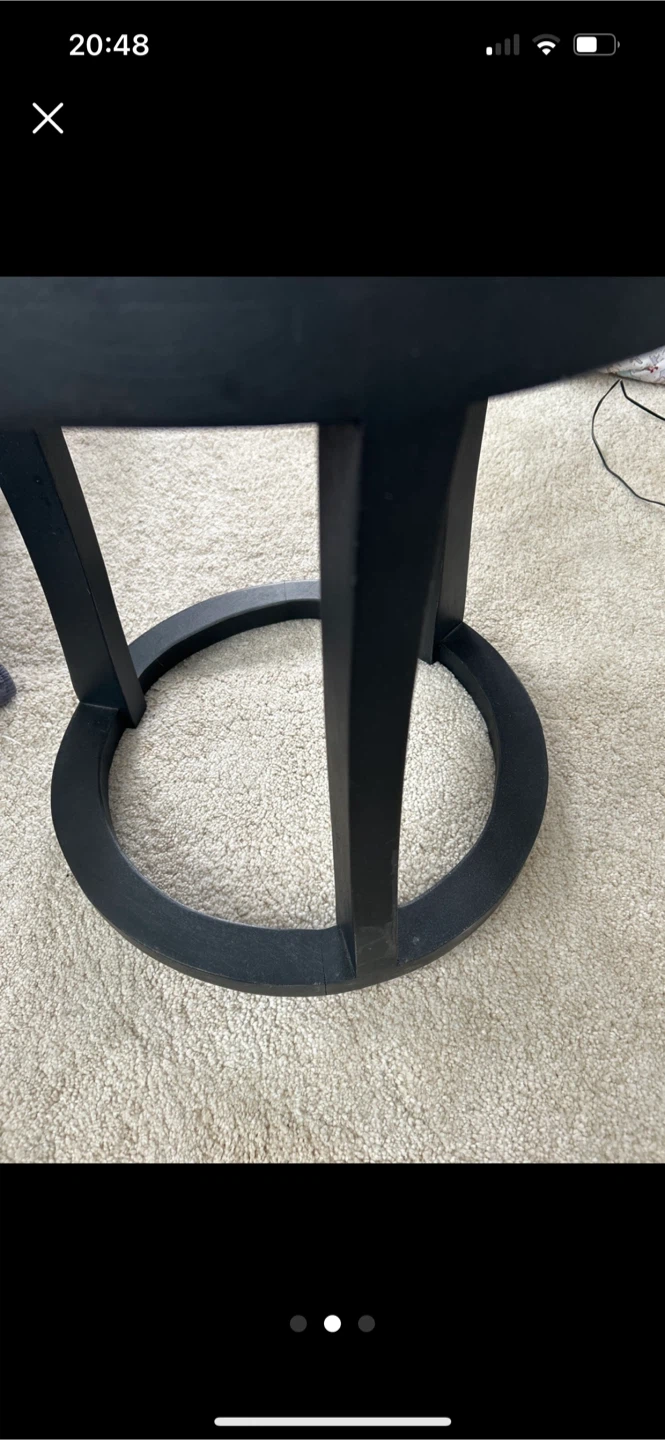 Wooden Tray Table - black