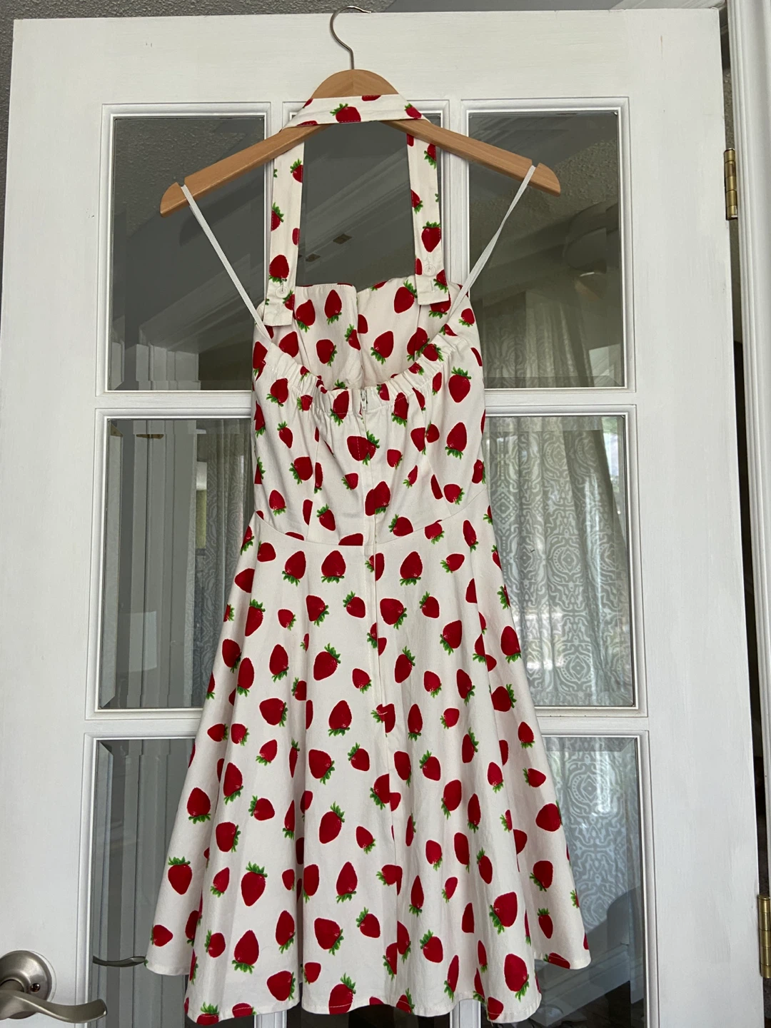 Women's Strawberry Print Halter Dress - photo 2