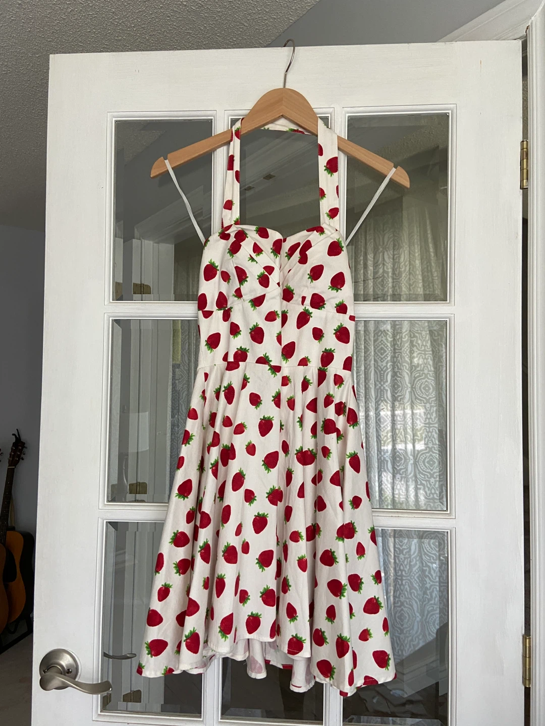 Women's Strawberry Print Halter Dress