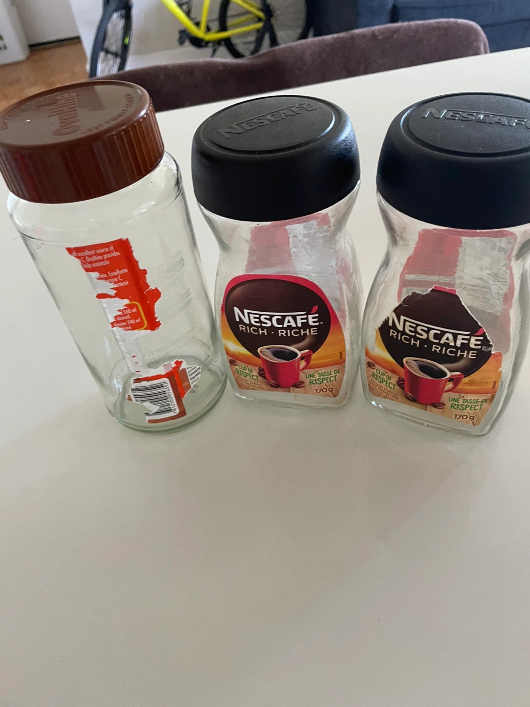 Set of 3 Empty Coffee Jars (2 Nescafé, 1 Ovaltine) - photo 3