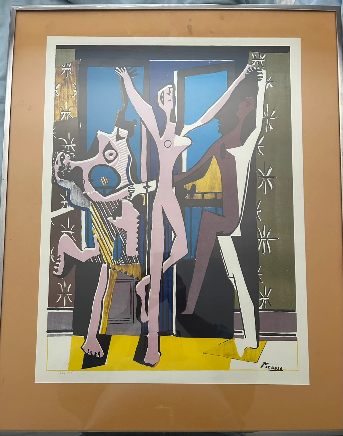 Framed Picasso "The Dance" Lithograph Print
