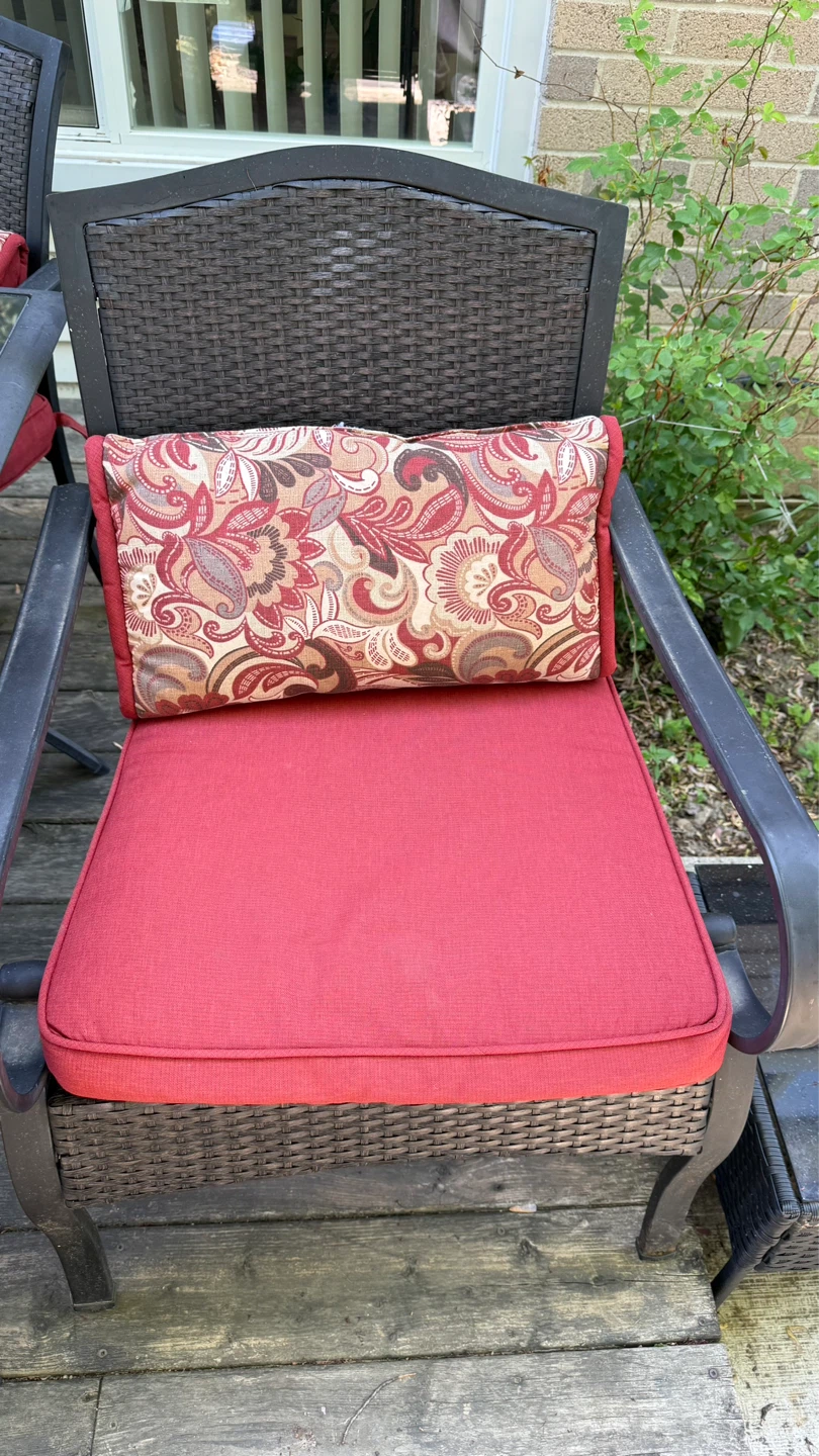 Glass Top Patio Dining Set with 6 Chairs - photo 3