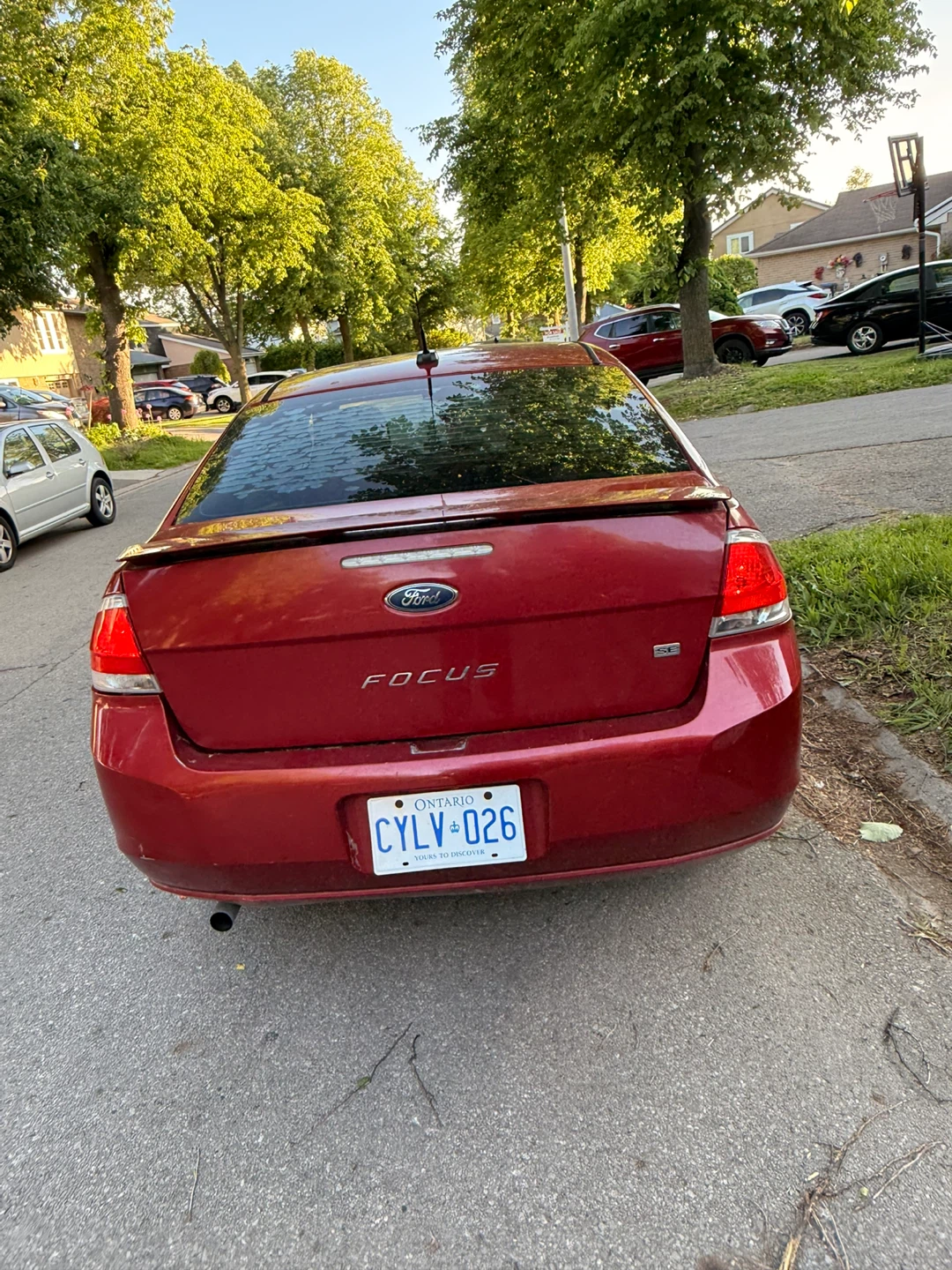 Red Ford Focus Sedan