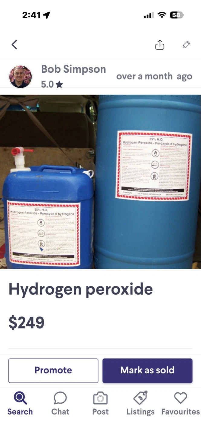Hydrogen Peroxide 35% H2O2