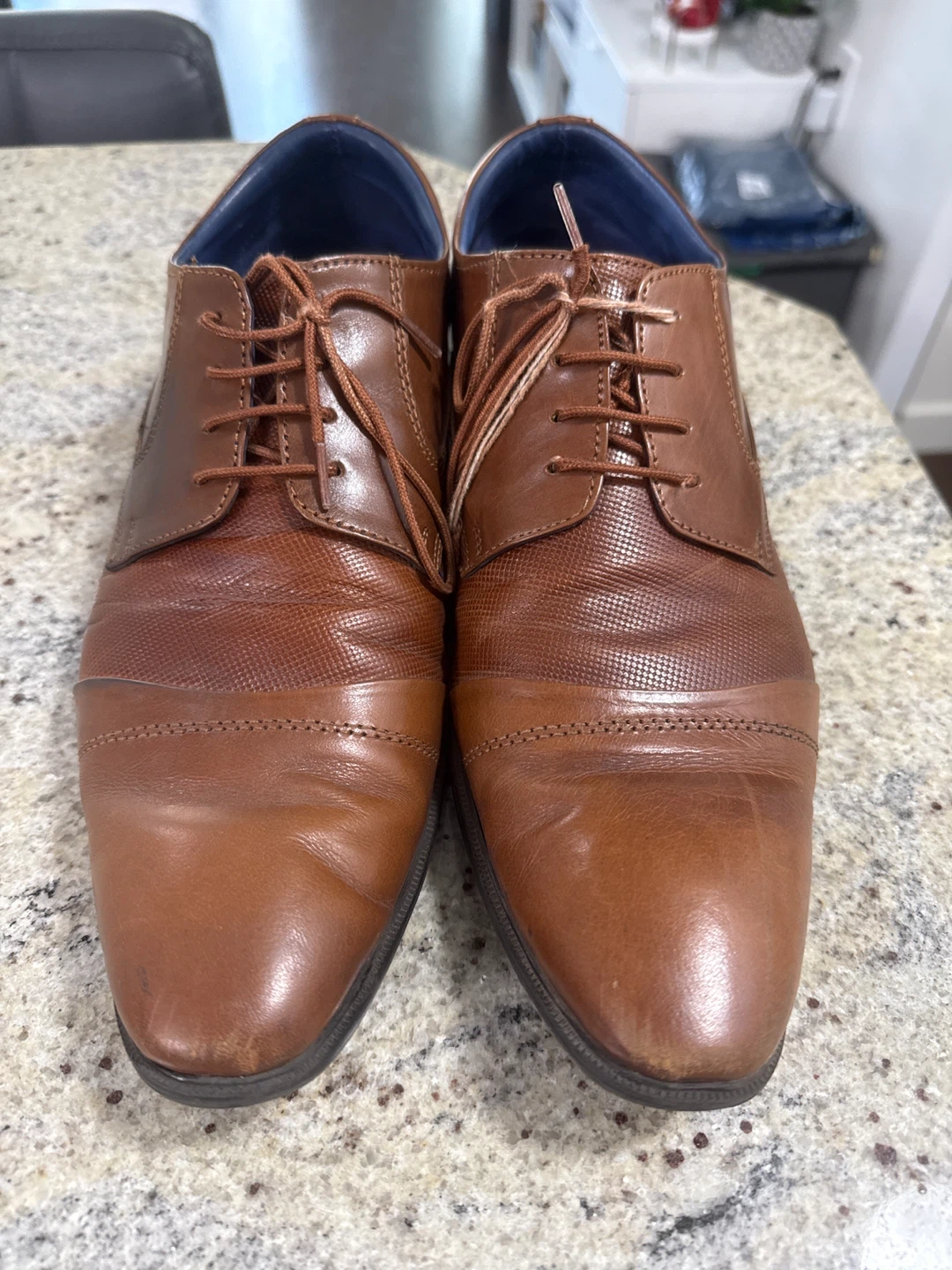 Brown Leather Oxford Dress Shoes - photo 4