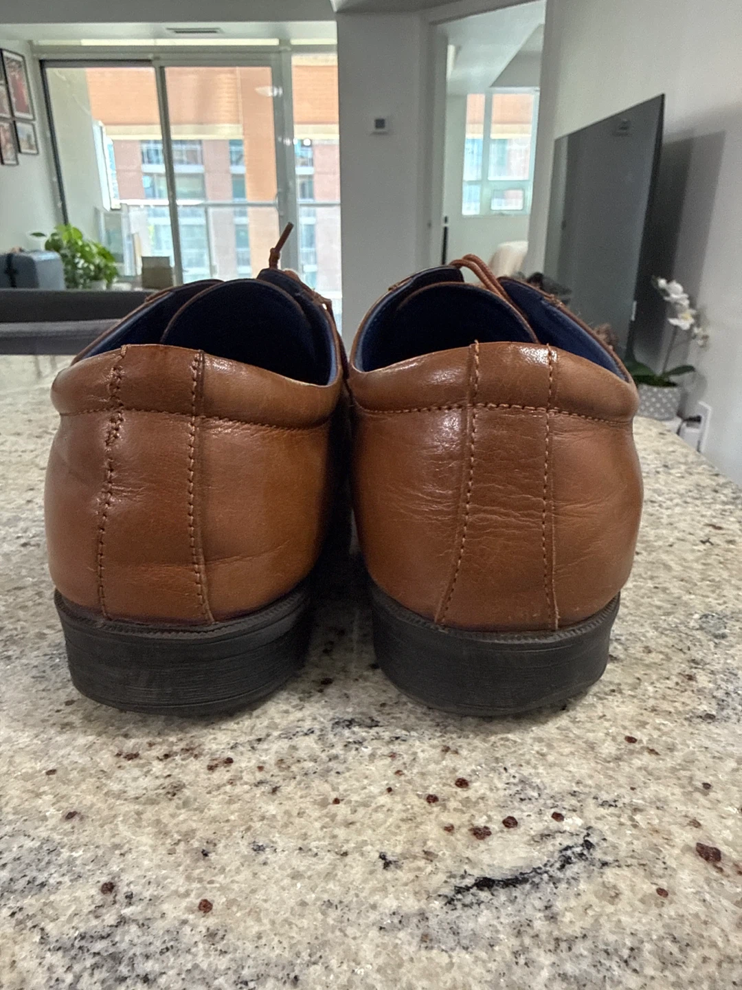 Brown Leather Oxford Dress Shoes - photo 2