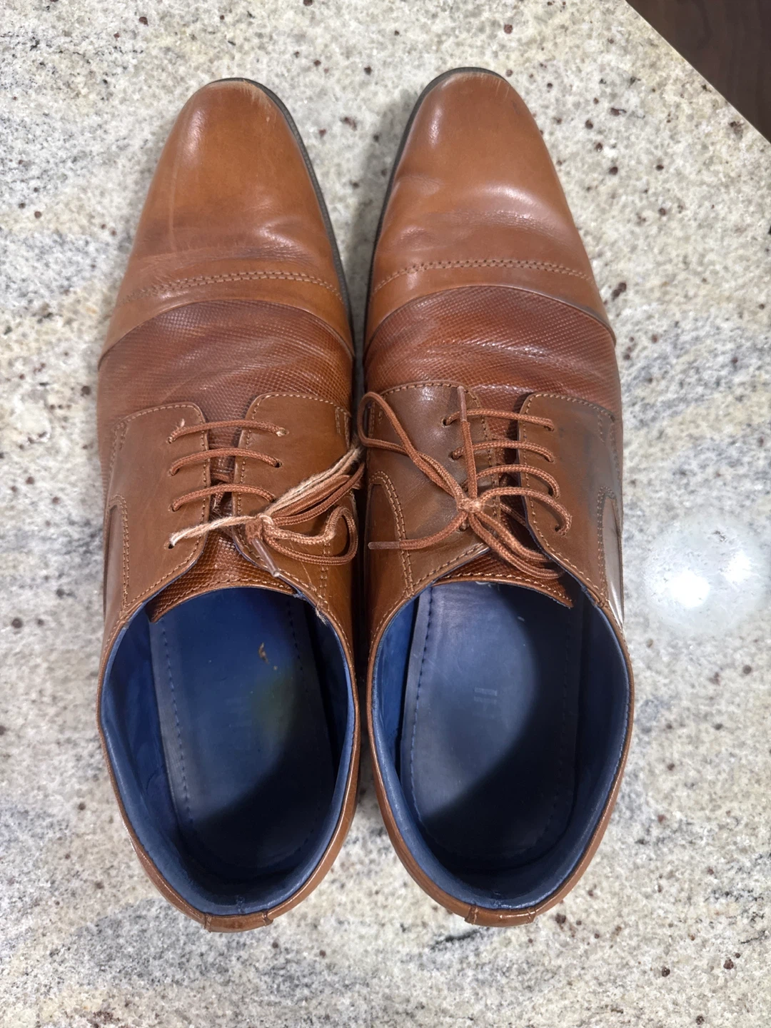 Brown Leather Oxford Dress Shoes - photo 3