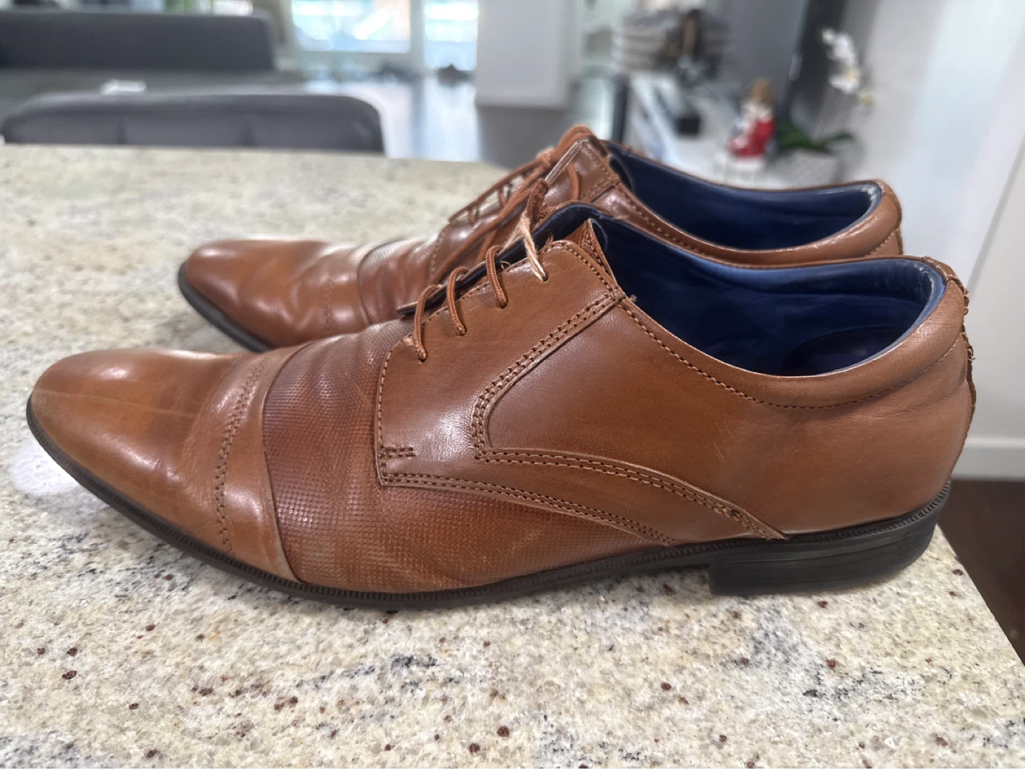 Brown Leather Oxford Dress Shoes