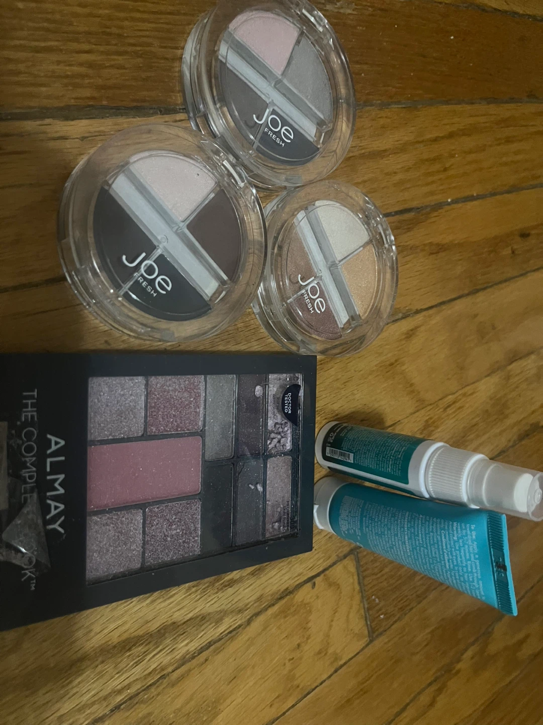 Almay eyeshadow palette and Joe Fresh eyeshadow trios