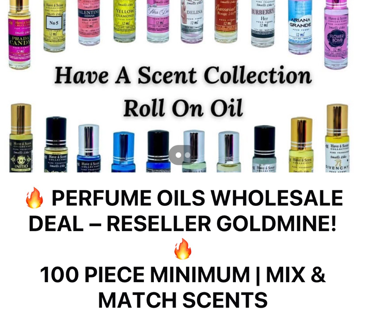 Have A Scent Collection Roll On Perfume Oils 100 pieces