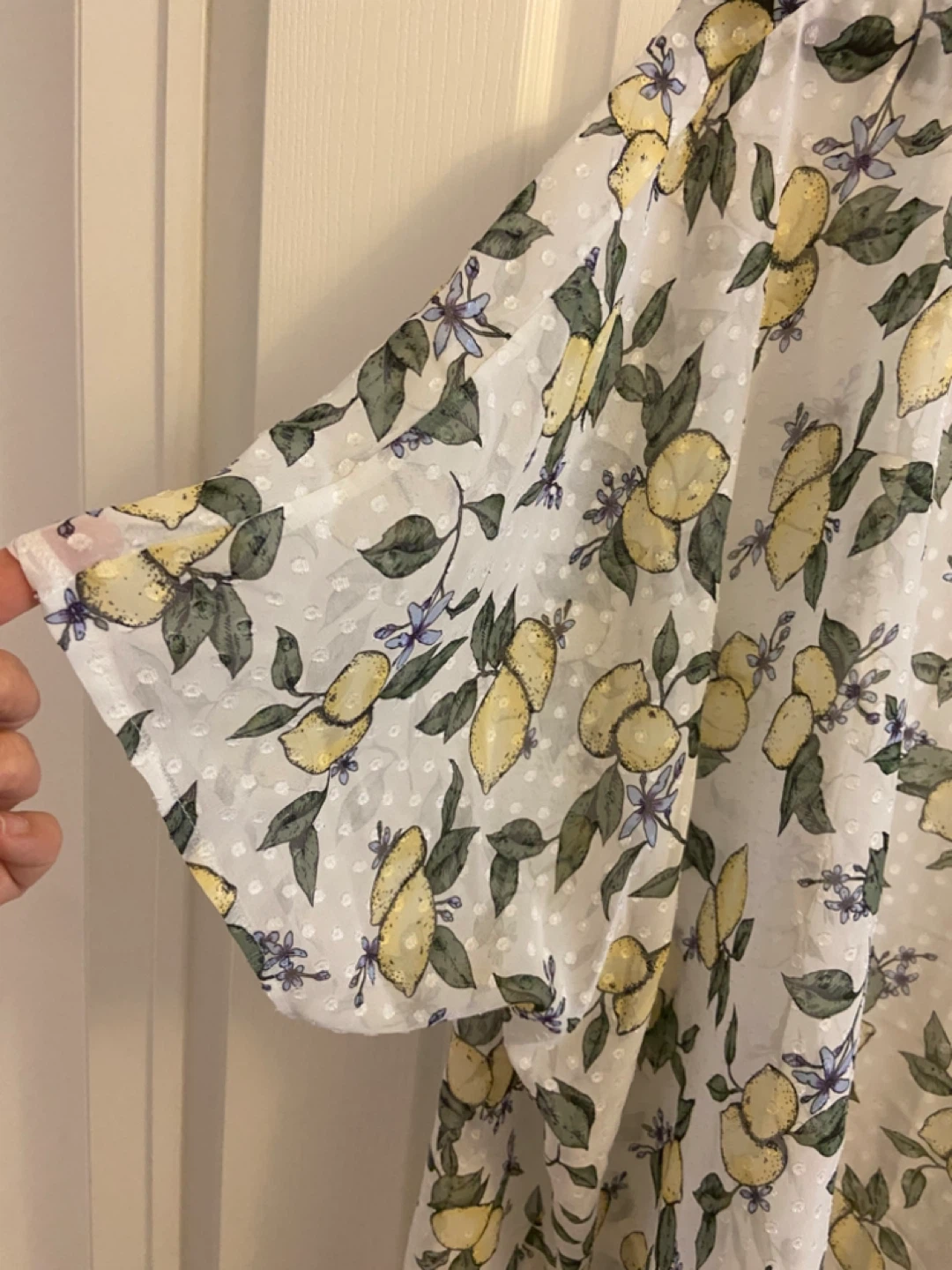 George Women's Lemon Print Kimono Cover-Up - Size 2X - photo 3