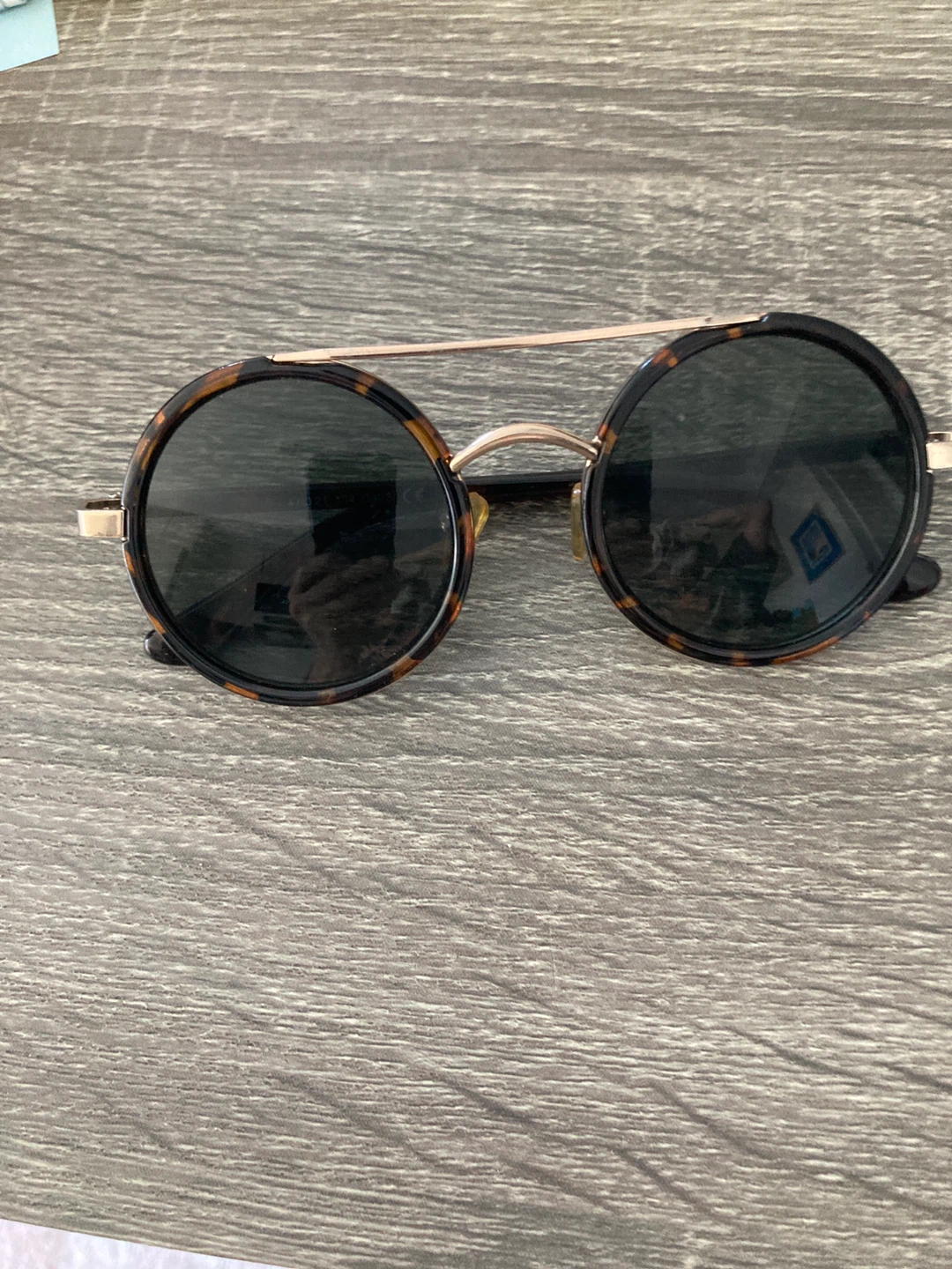 Tortoiseshell Round Sunglasses
