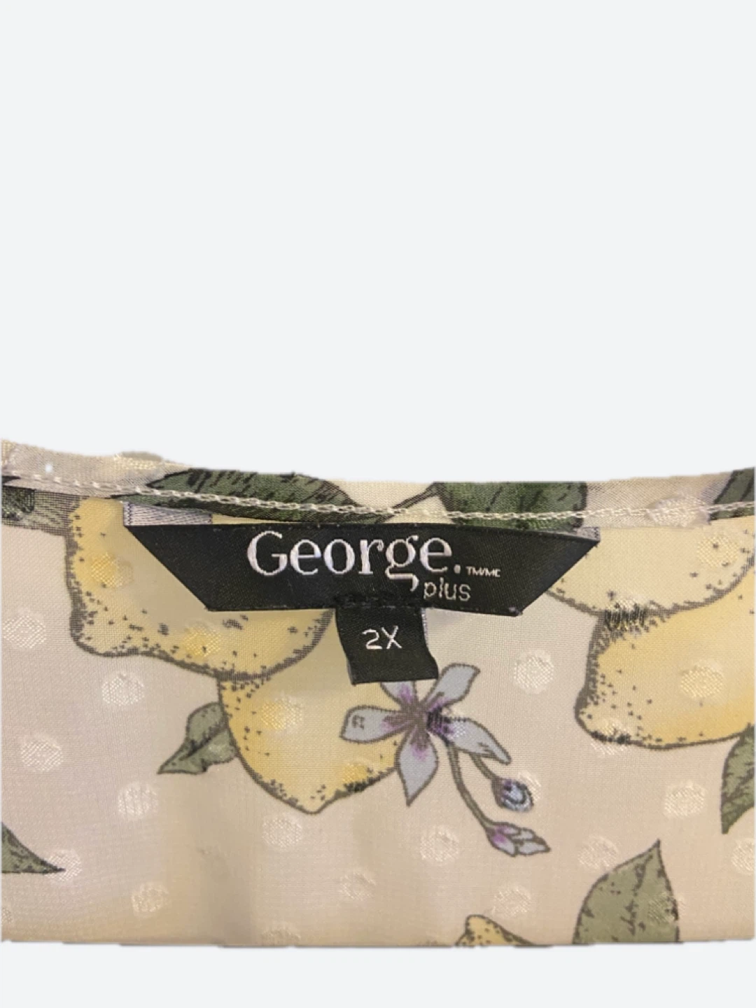 George Women's Lemon Print Kimono Cover-Up - Size 2X - photo 2