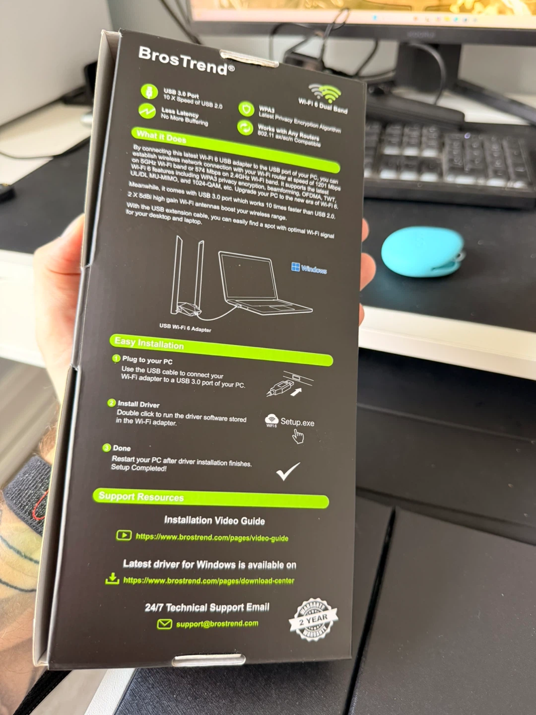 BrosTrend AX1800 USB Wi-Fi 6 Adapter - photo 2