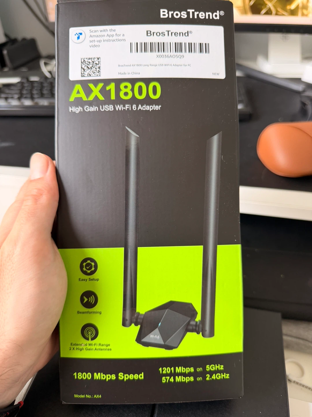 BrosTrend AX1800 USB Wi-Fi 6 Adapter