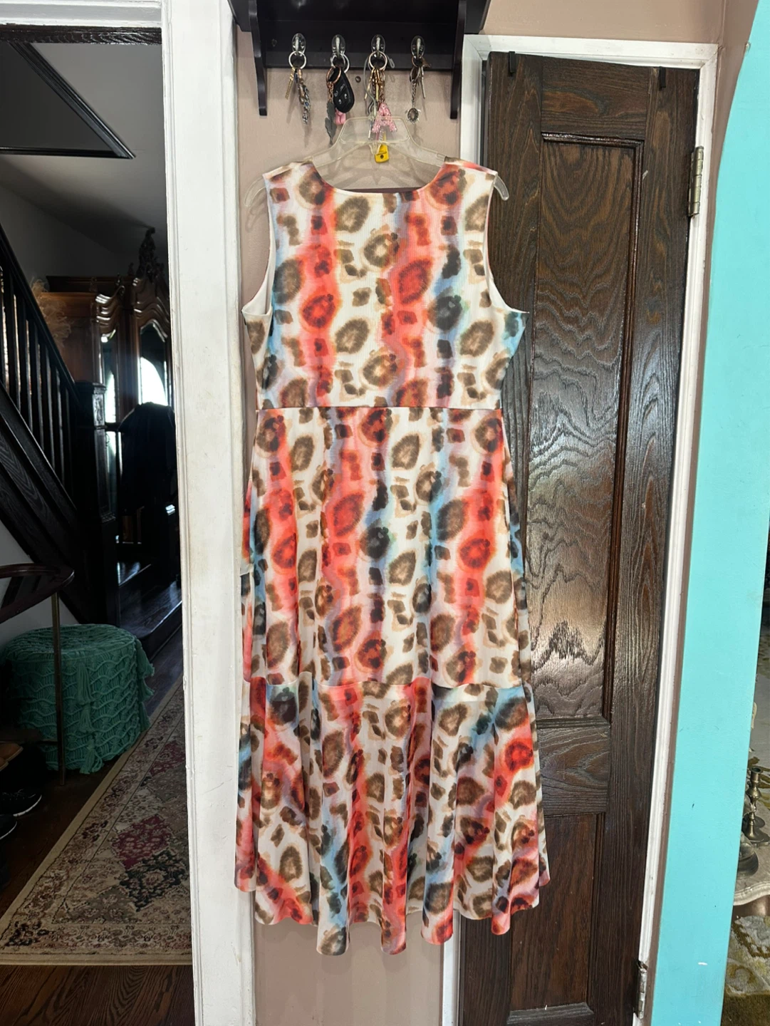 Venus Multicolor Leopard-Print Sleeveless High-Low Dress - photo 5