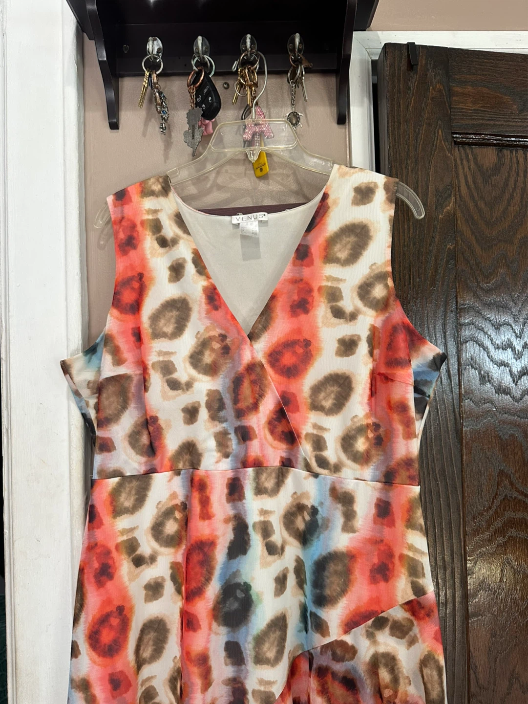 Venus Multicolor Leopard-Print Sleeveless High-Low Dress - photo 2