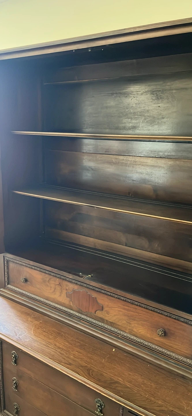 Vintage Walnut China Cabinet Buffet - photo 2