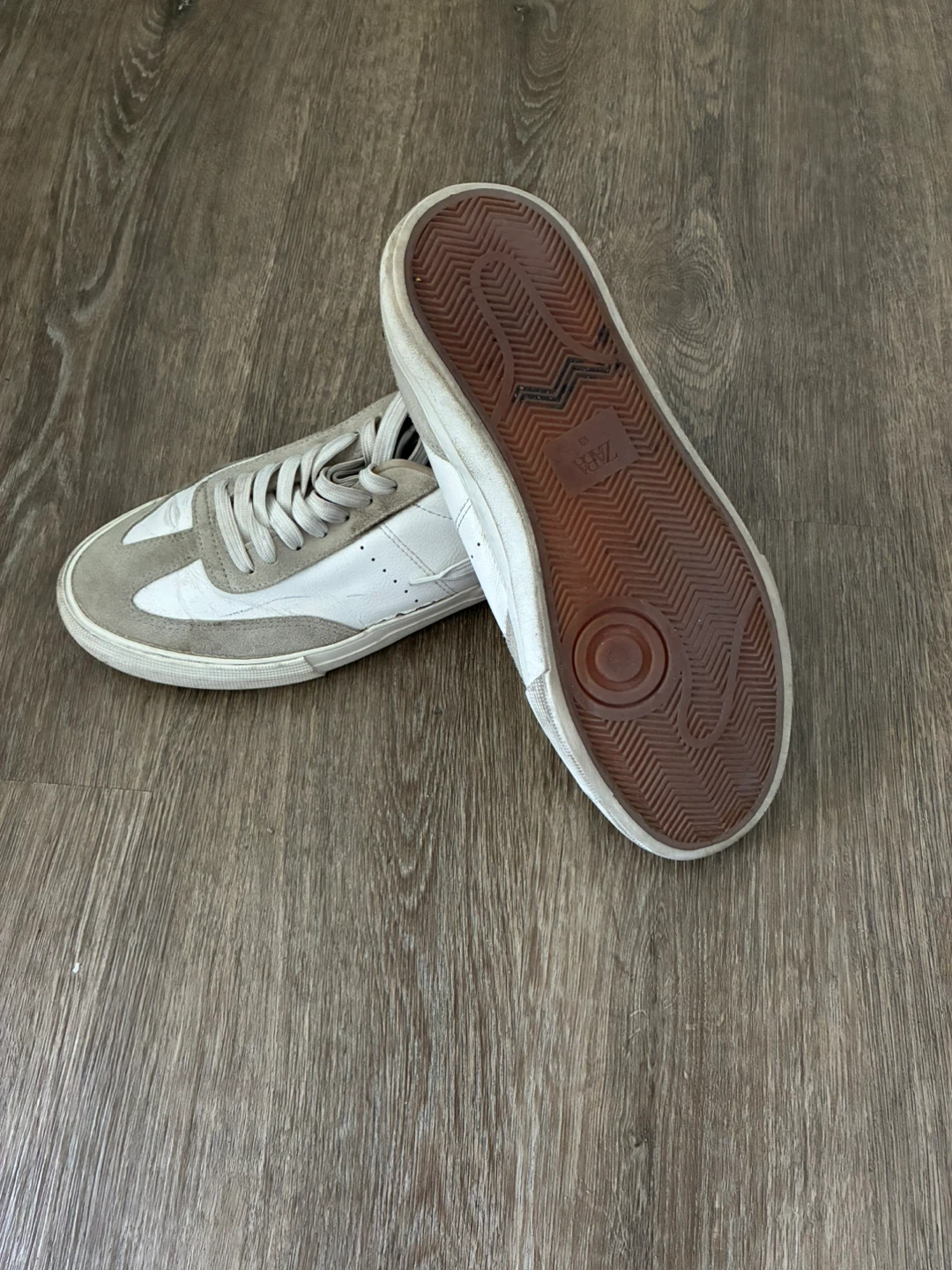 Zara White Sneakers Size 10.5 - photo 3