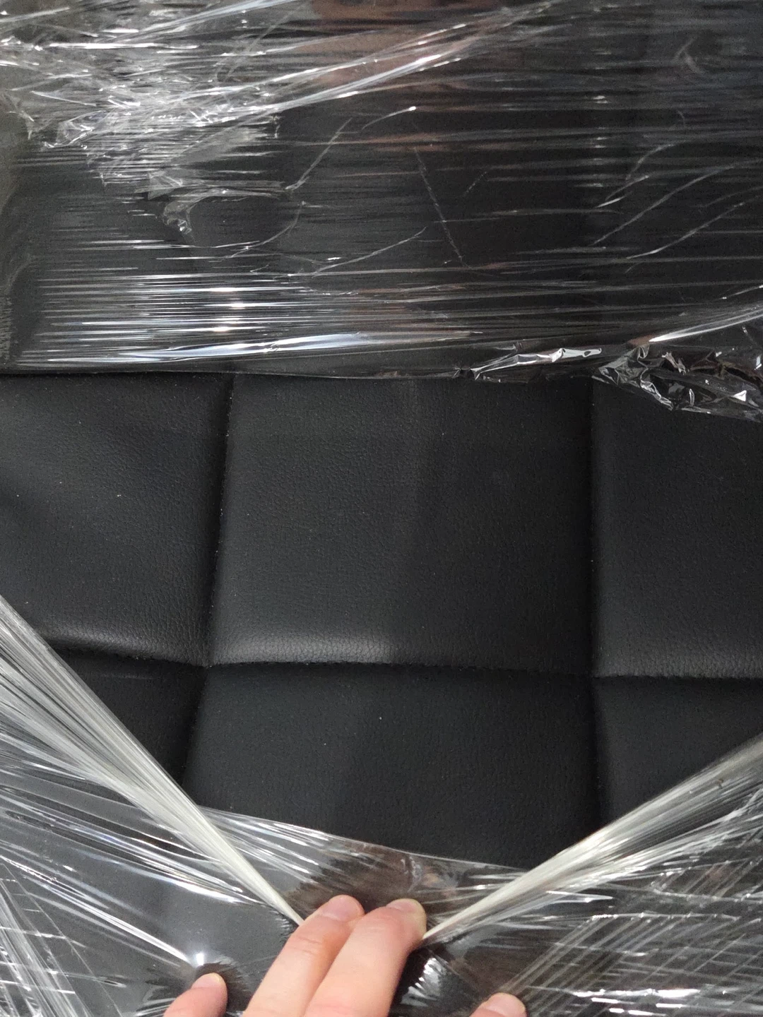 Black Faux Leather Bar Stool - photo 2