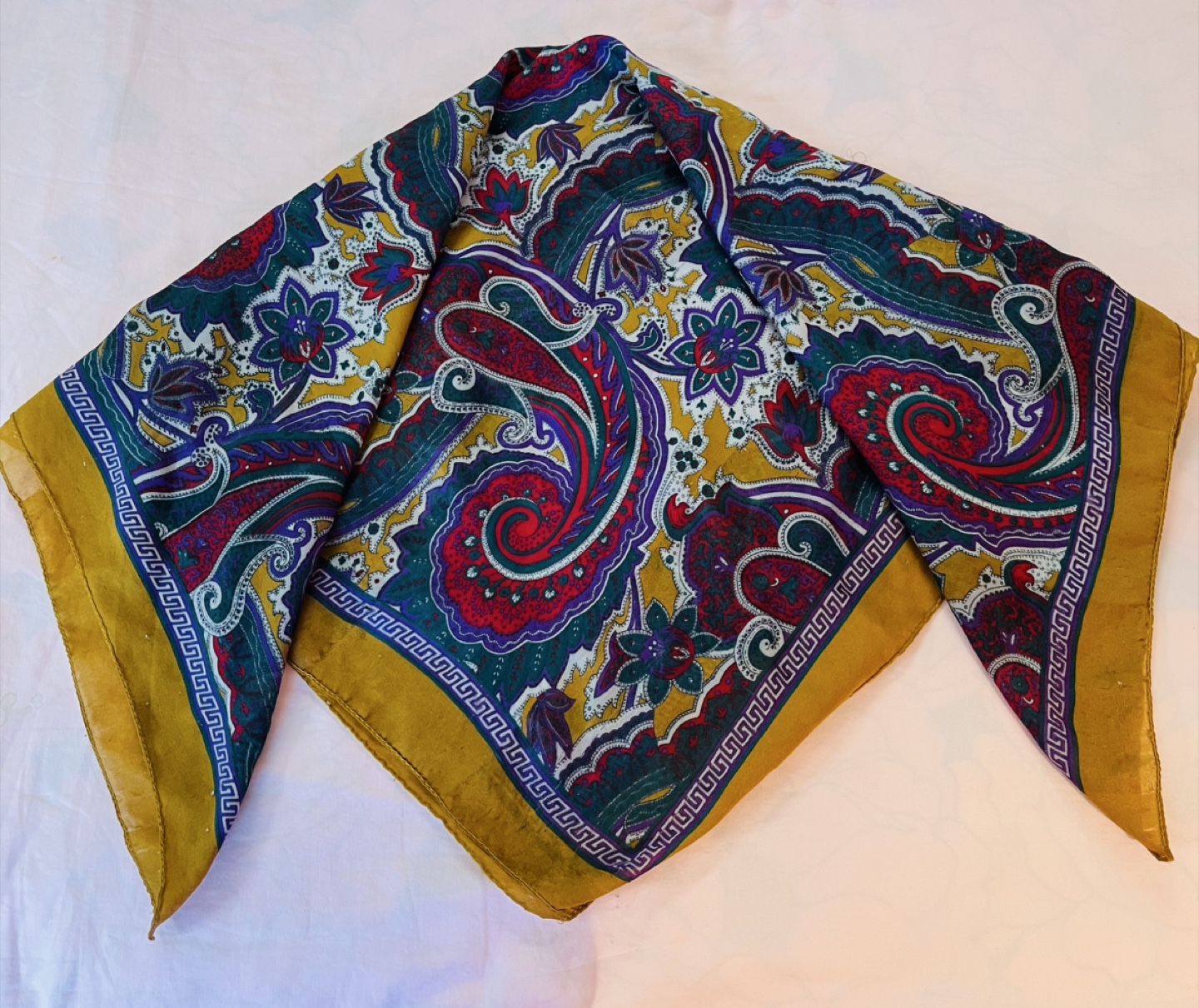 Paisley Print Silk Scarf