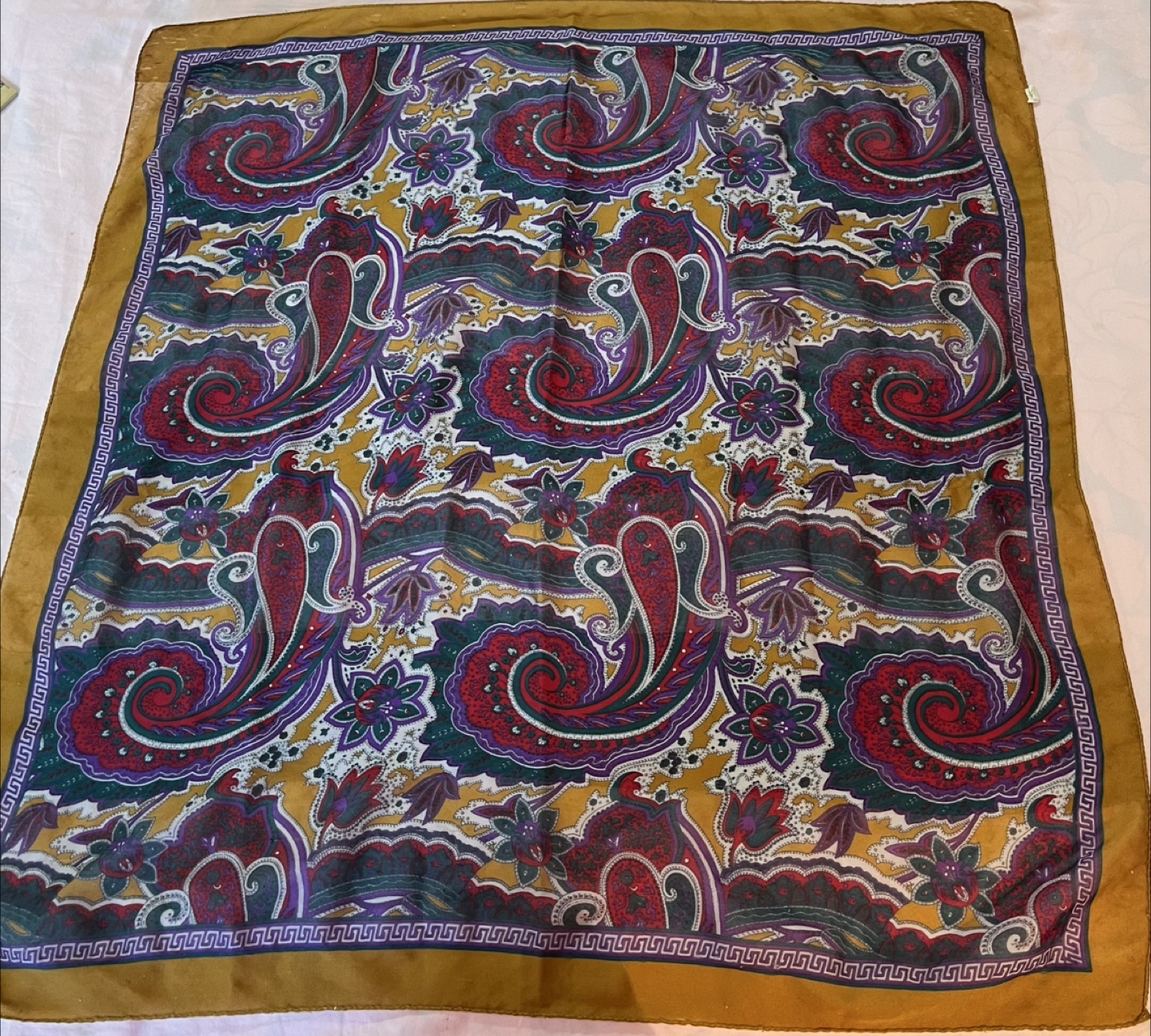 Paisley Print Silk Scarf - photo 2