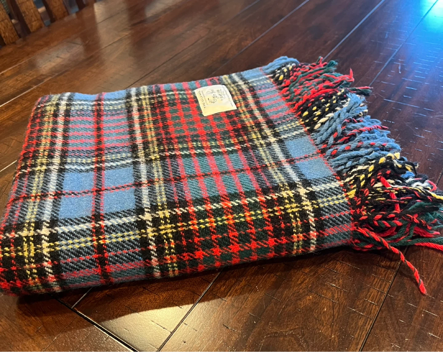 Authentic Vintage Bainton Pure Wool Tartan Throw/Blanket