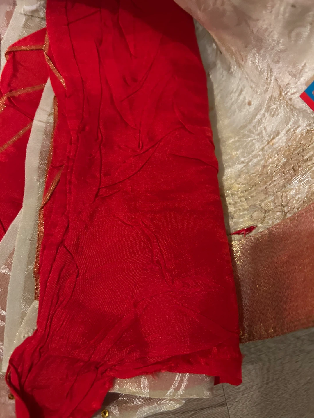 Heavy golden & red unstitched suit - photo 2