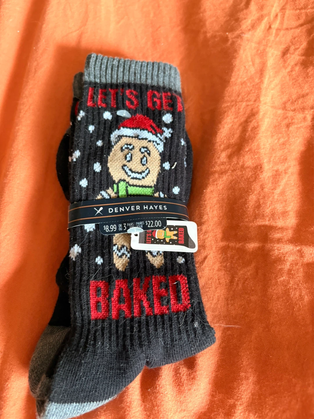Denver Hayes Gingerbread Man Christmas Socks