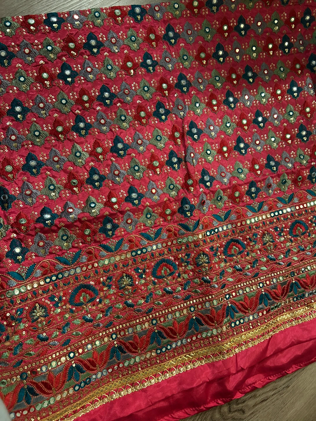 Embroidered Pink unstitched suit