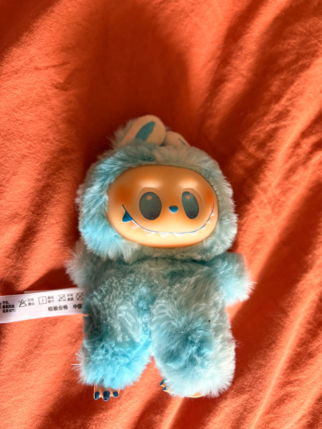 Blue Fuzzy Monster Plush Toy