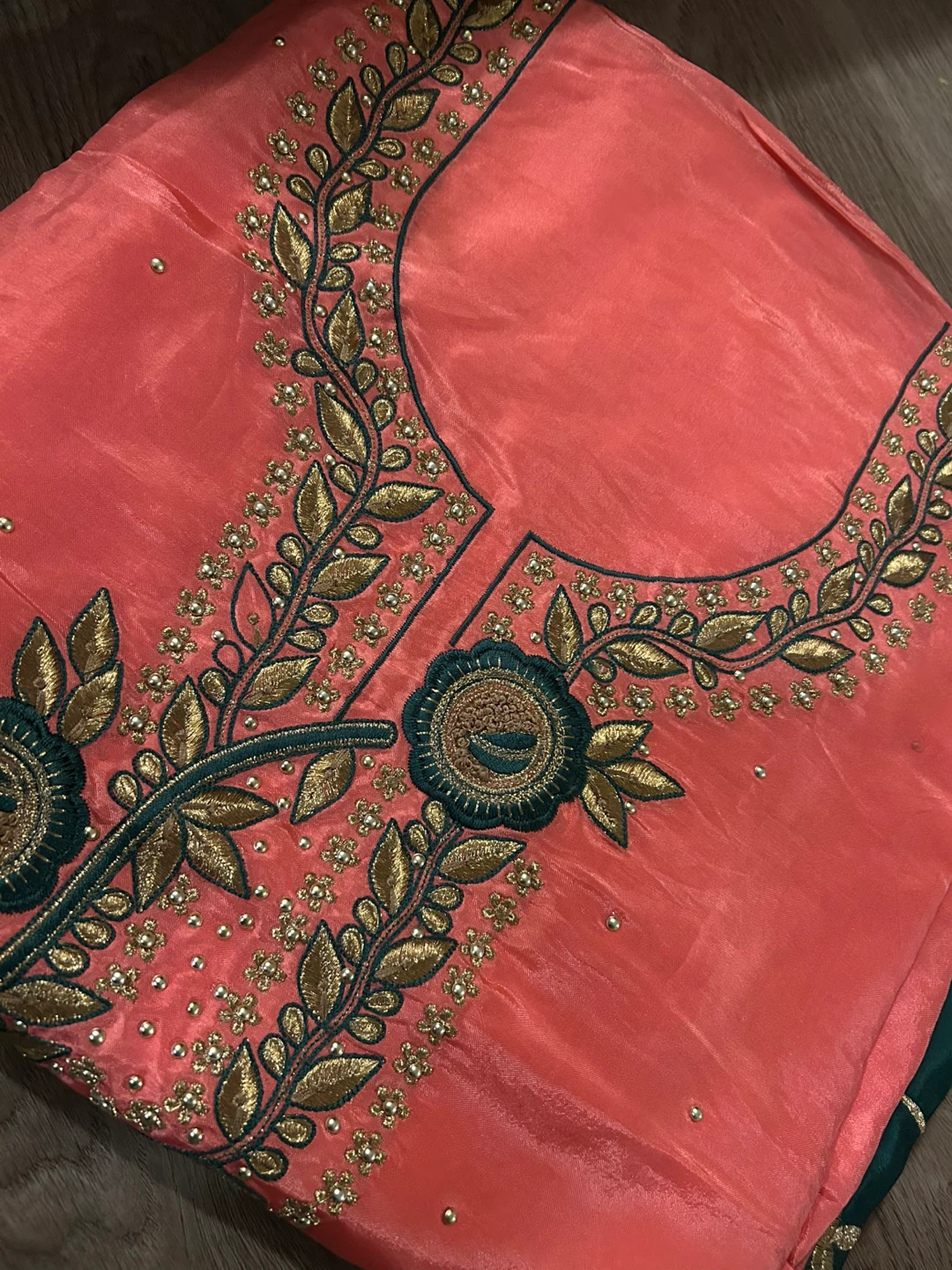 Embroidered unstitched suit