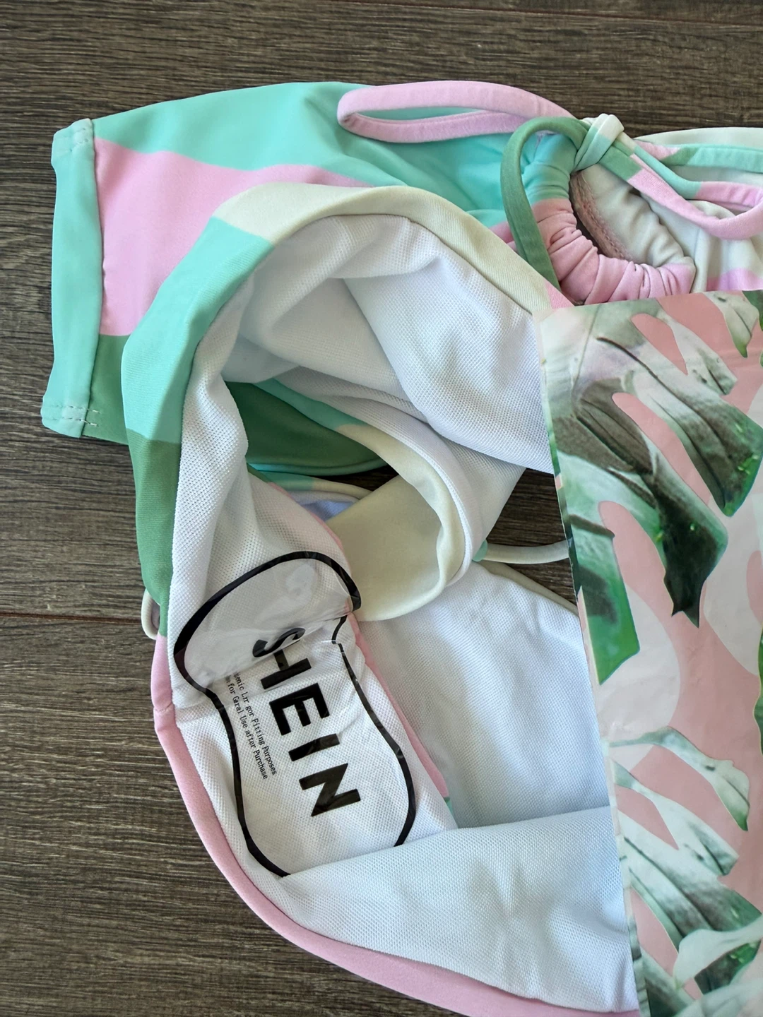 New SHEIN Colourblock bandeau Bikini Set size small - photo 3