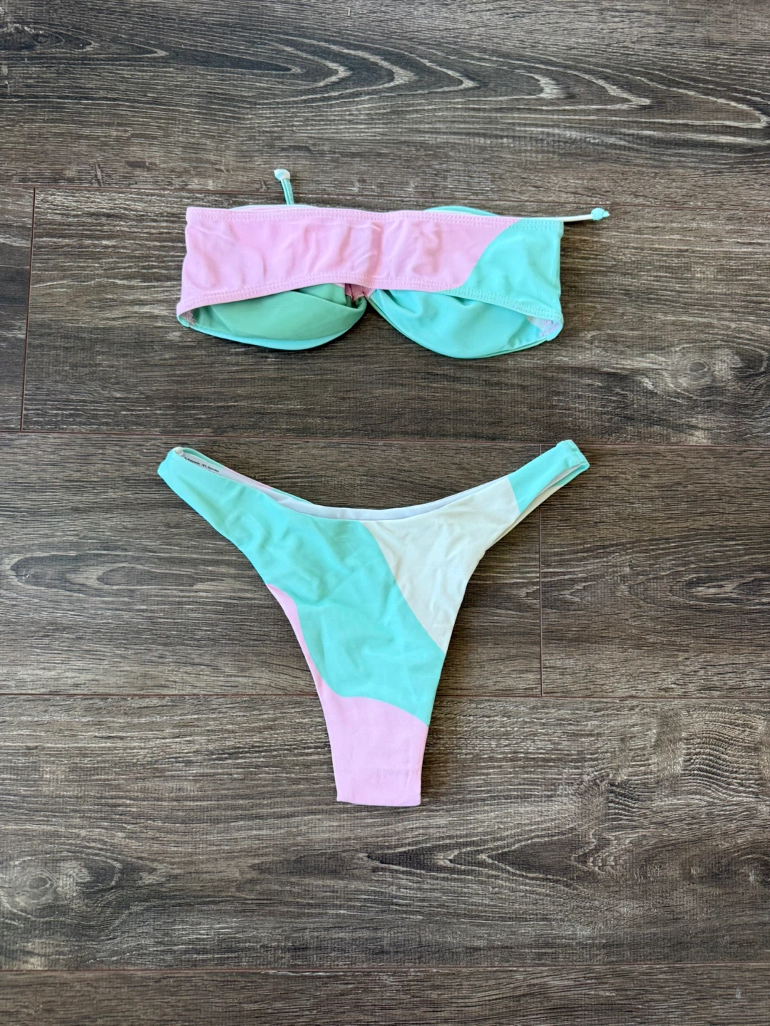 New SHEIN Colourblock bandeau Bikini Set size small - photo 2
