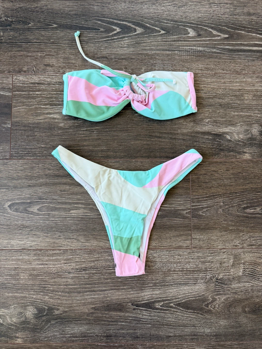 New SHEIN Colourblock bandeau Bikini Set size small