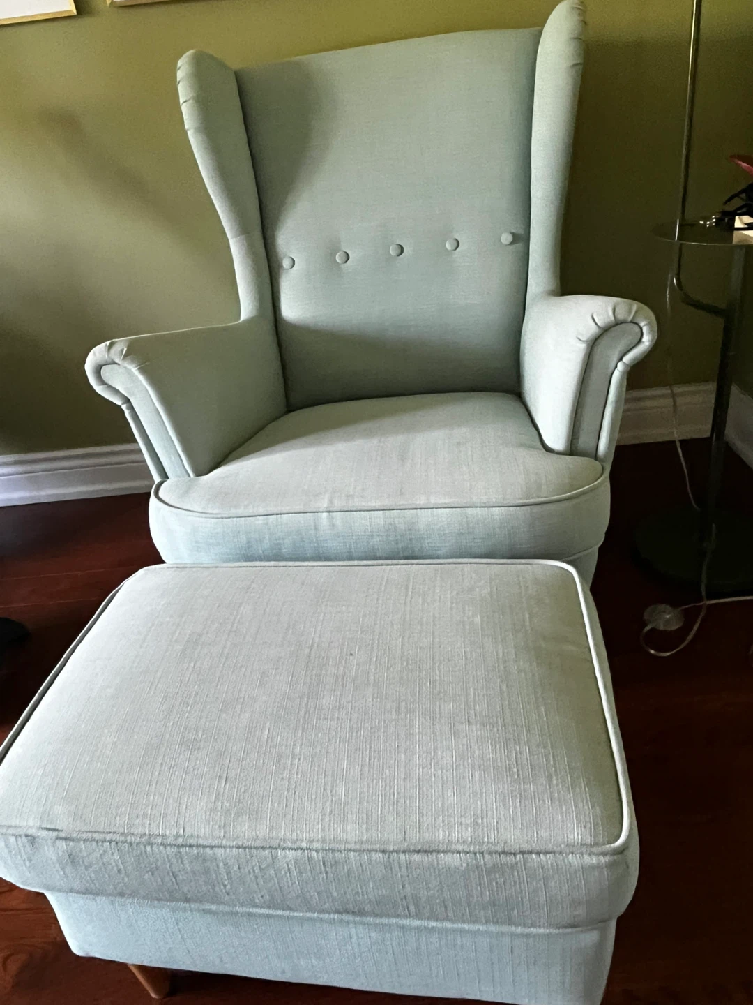 Armchair and ottoman set