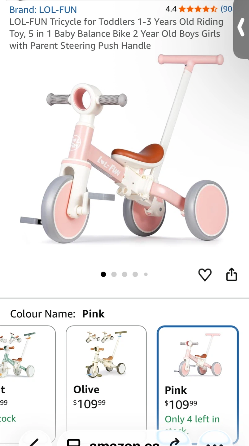 Toddler 5 in 1 tricycle/Balance Bike - photo 2
