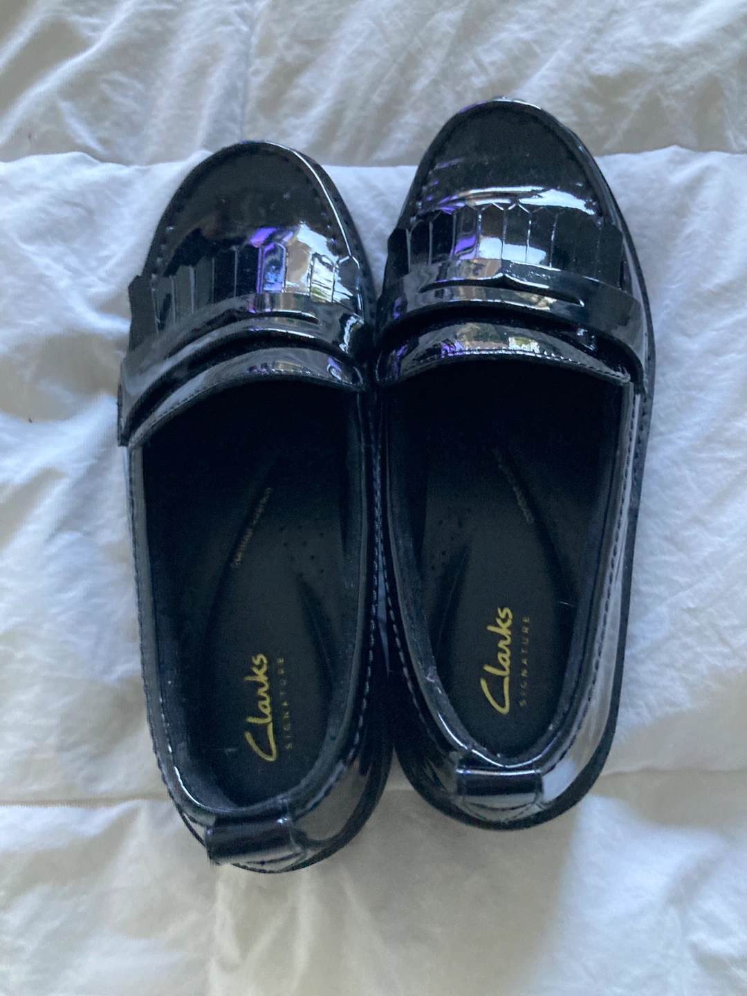 Clarks Black Patent Loafers - photo 2