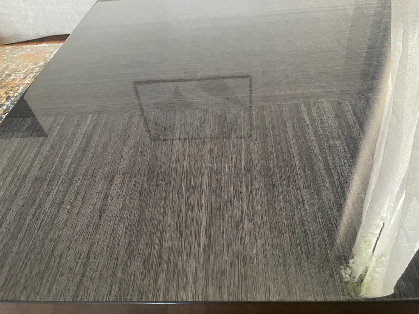 Modern High-Gloss Coffee Table – Charcoal Gray Finish - photo 3