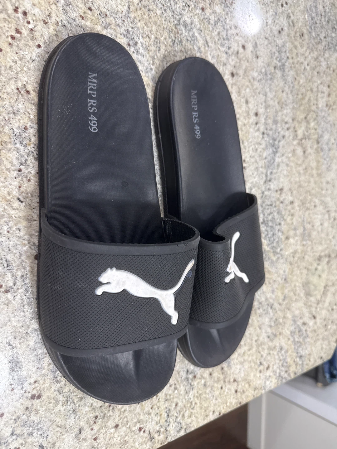 Puma Black Slides - Size 9