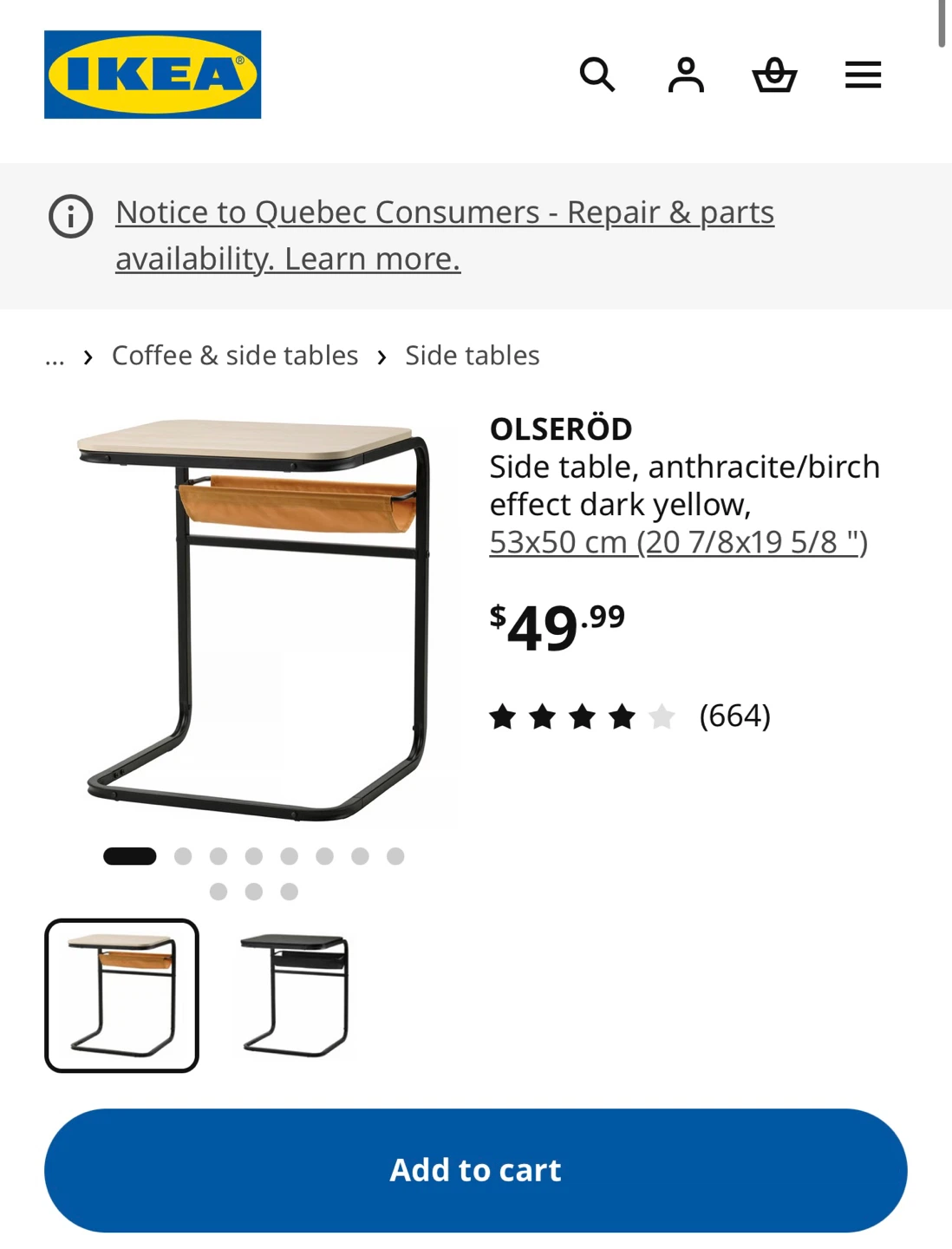 IKEA Olserod Side Table - photo 5