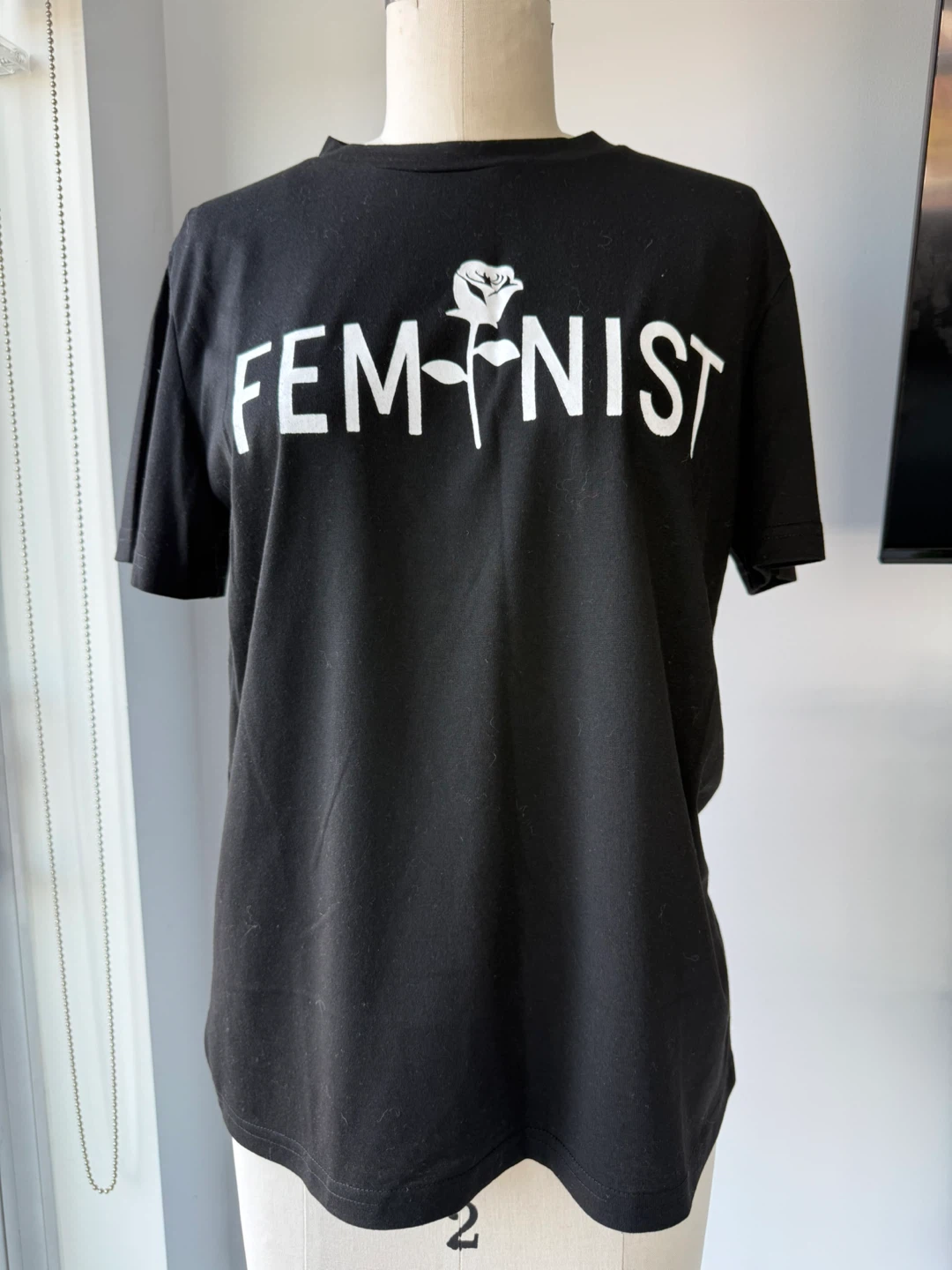 Black Feminist Rose T-Shirt size small