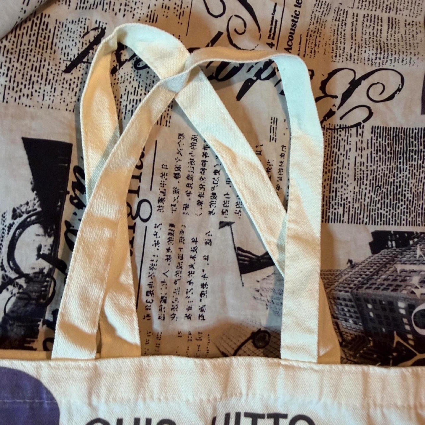 Canvas LV tote bag with zipper - photo 4