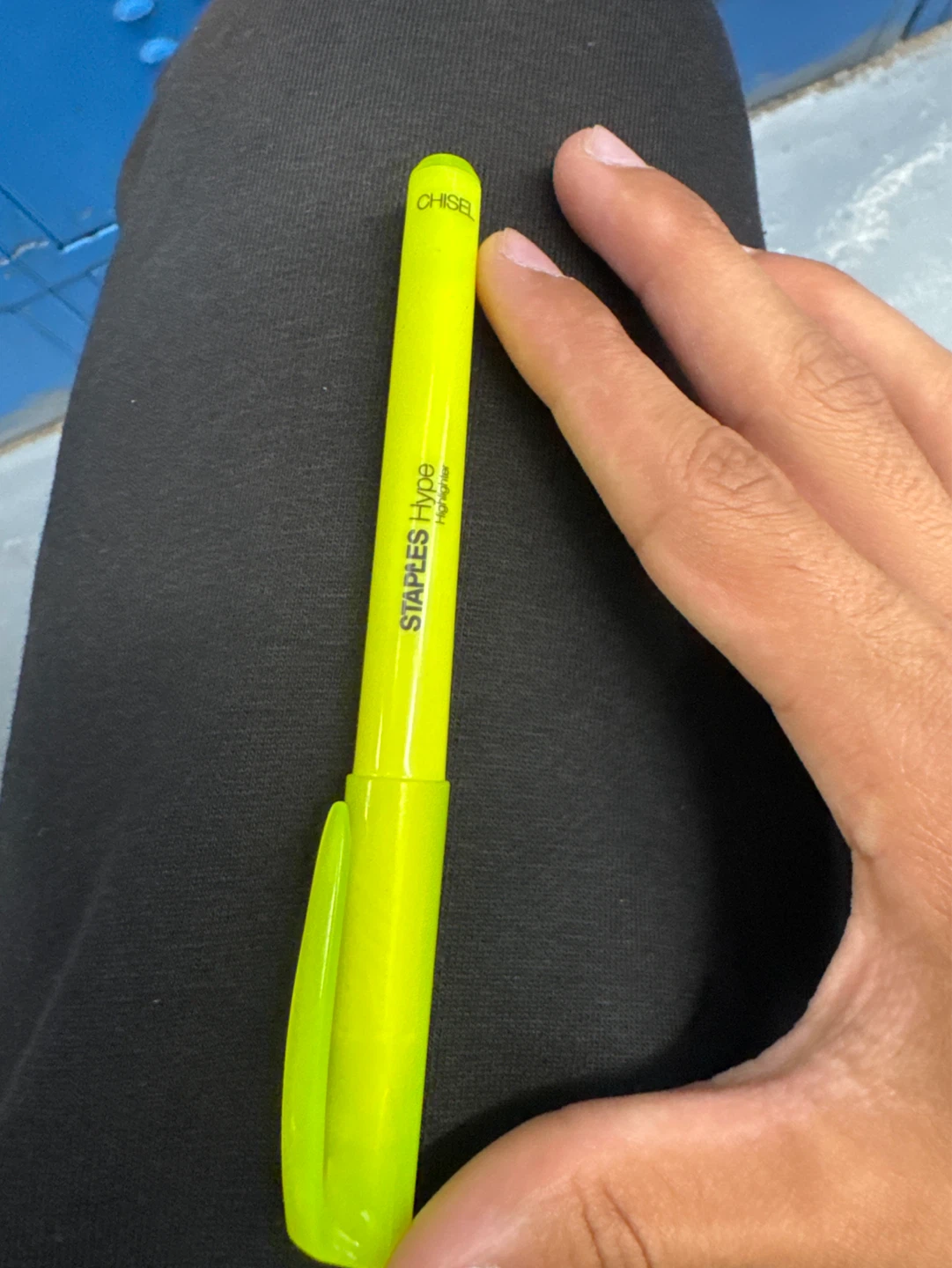 Staples Hype Yellow Chisel Tip Highlighter