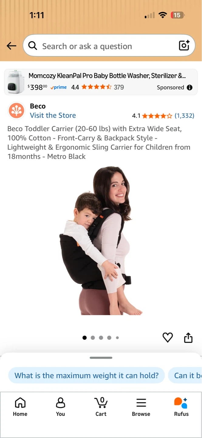 Beco Toddler Carrier - Metro Black