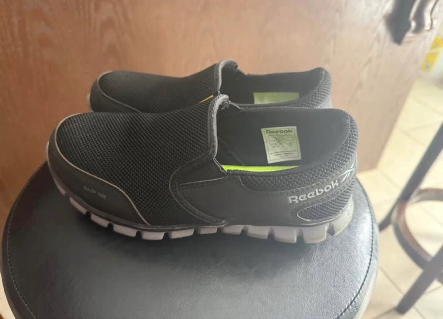 Rebook women’s black slip on shoes