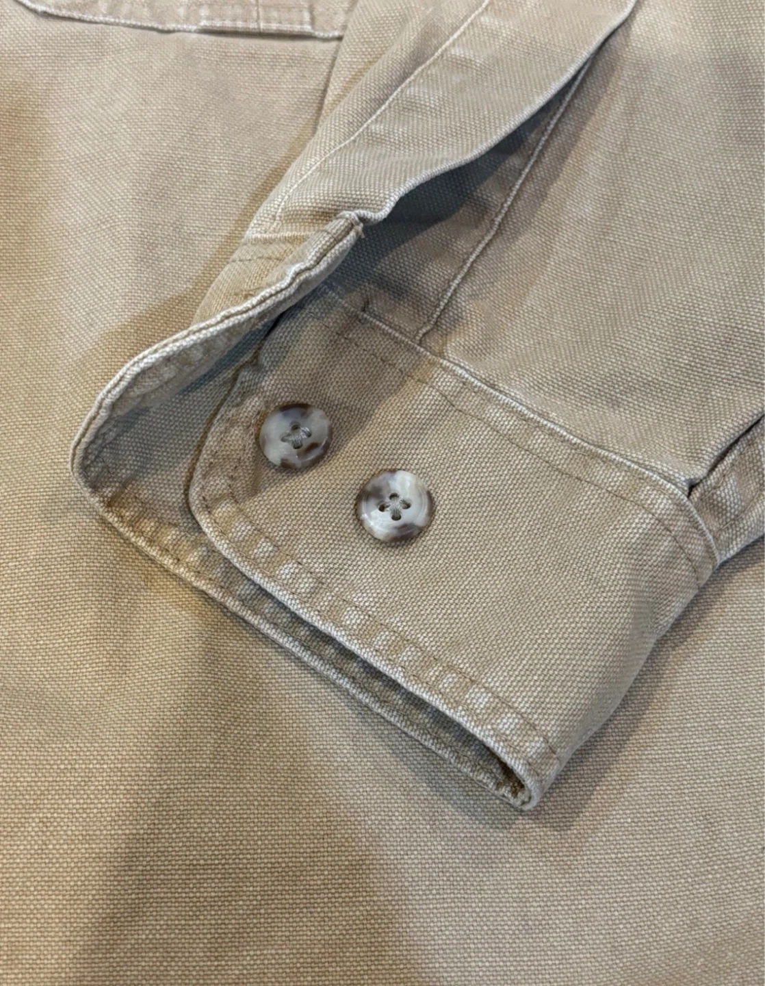 VTG Eddie Bauer Shirt Mens LARGE TALL  Elkhorn Khaki Made In USA - photo 4