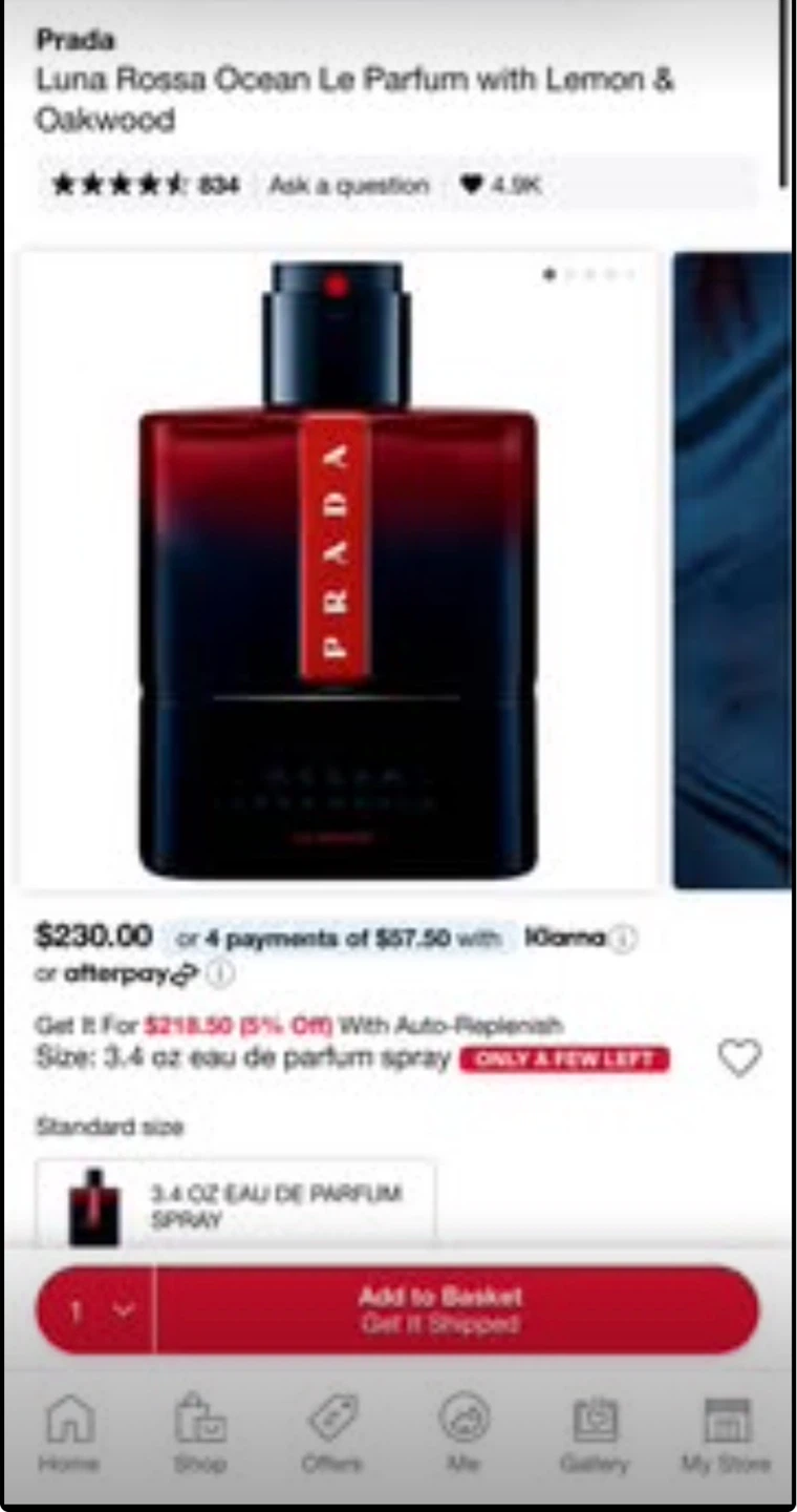 Prada Luna Rossa Ocean Le Parfum 3.4 oz Eau de Parfum Spray - photo 3