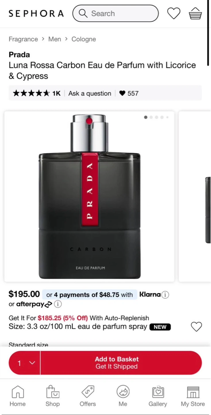 Prada Luna Rossa Carbon Eau de Parfum - photo 3